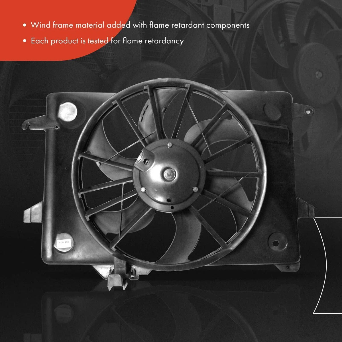 Cooling Fan w/ Shroud for 1998-2000 Ford Crown Victoria