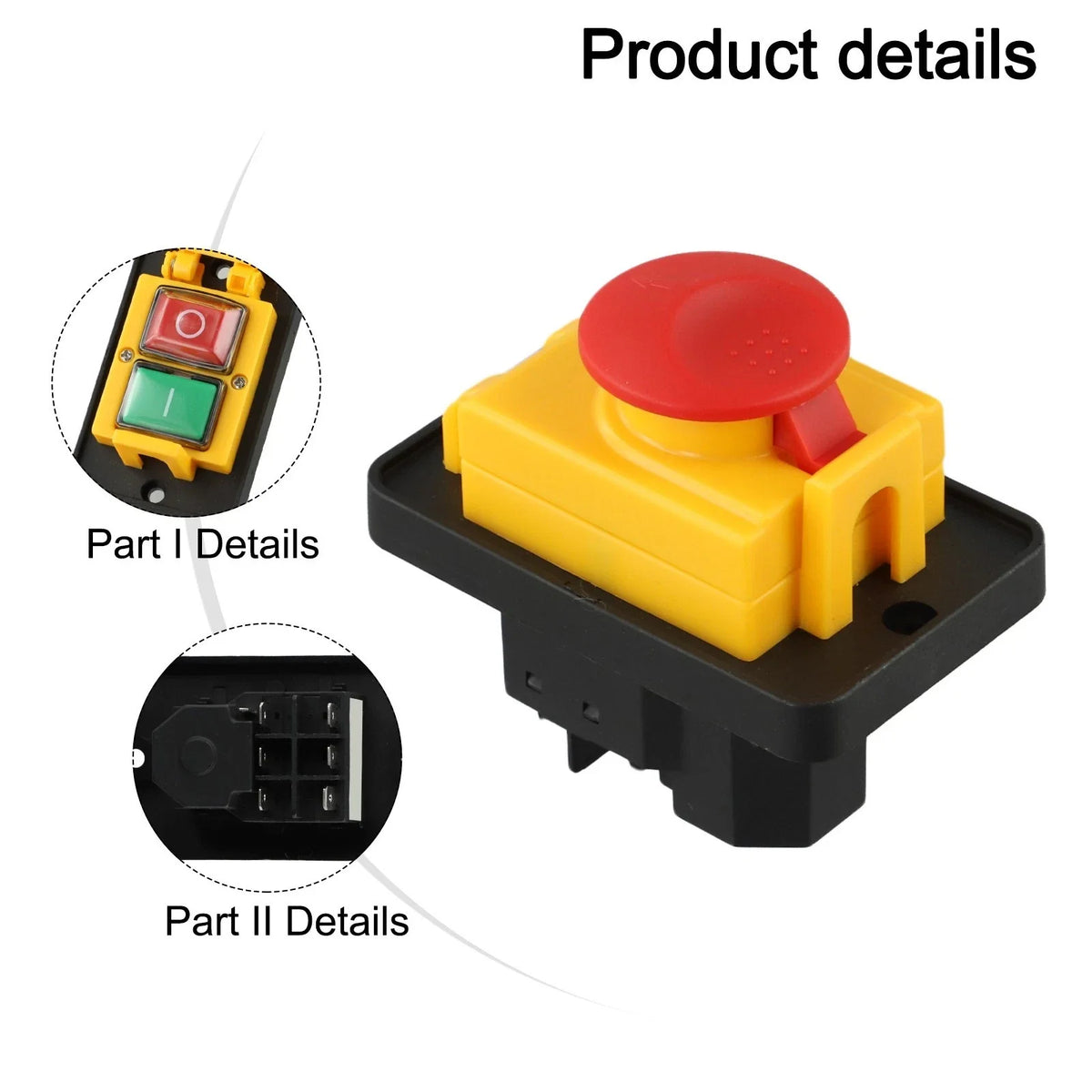 7Pin Waterproof Pushbutton Switch for DZ05 (Industrial Machines)
