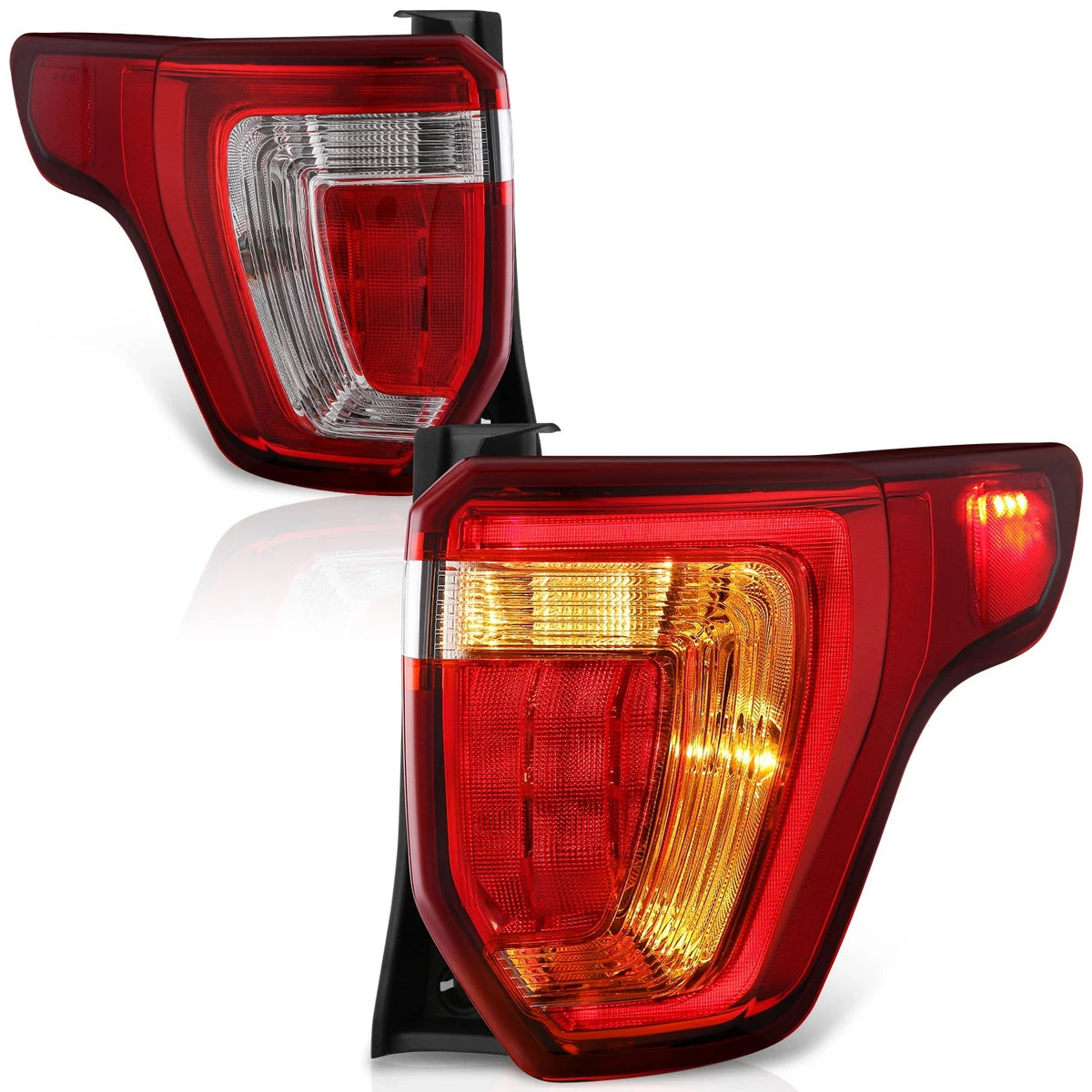 Chrome Tail Lights Assemblies for Ford Explorer Police SUV (2016–2019)