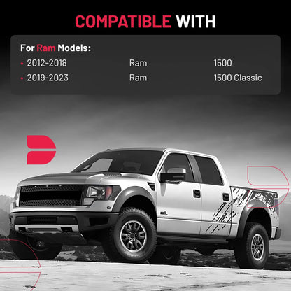 4-Piece Set of 5x5.5 Hub Centric Wheel Spacers 2" Black for Ram 1500 2012-2018