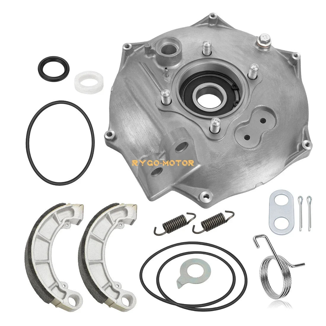 Rear Brake Shoes & Backing Plate Seals Kit for Honda Rancher 420 07-21