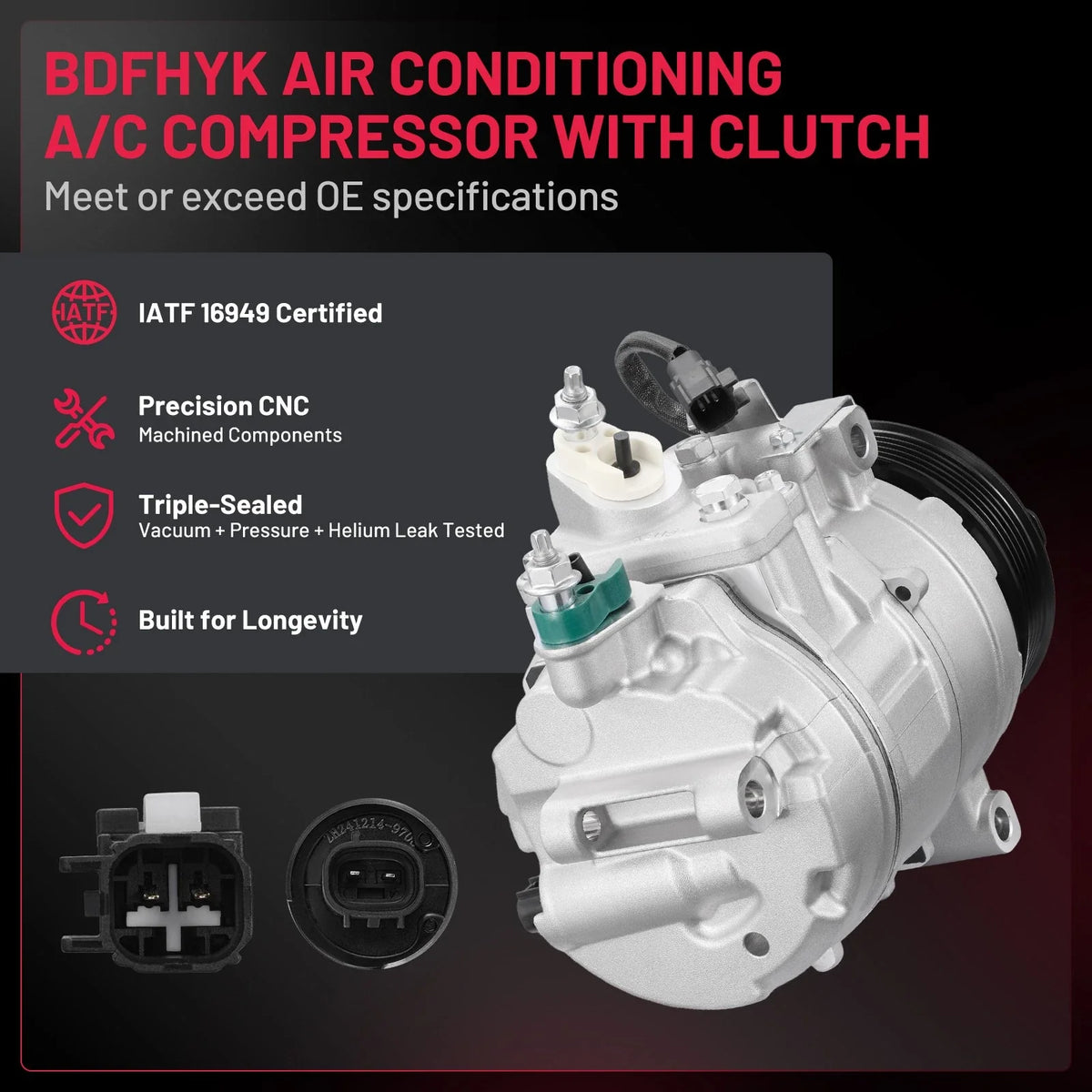 AC Compressor CO 29130C for 2.0L Ford Edge Explorer (2012-2014)