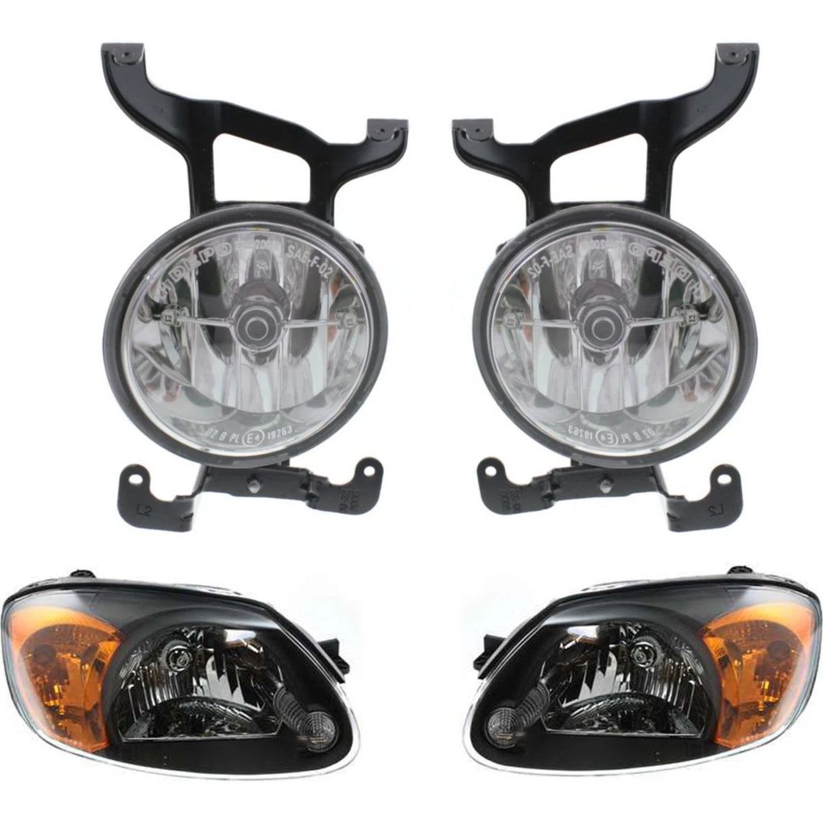 Headlight Kit 4Pc for Hyundai Accent (2003–2006) Left & Right
