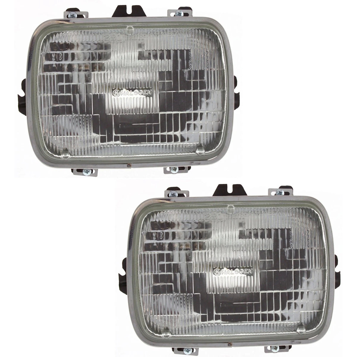 Set of 2 Halogen Headlights for Chevrolet C1500 (1988–1998) with Bulbs