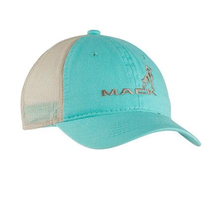 Mint Green Cap with Bulldog Embroidery for Mack Trucks 2010–2023