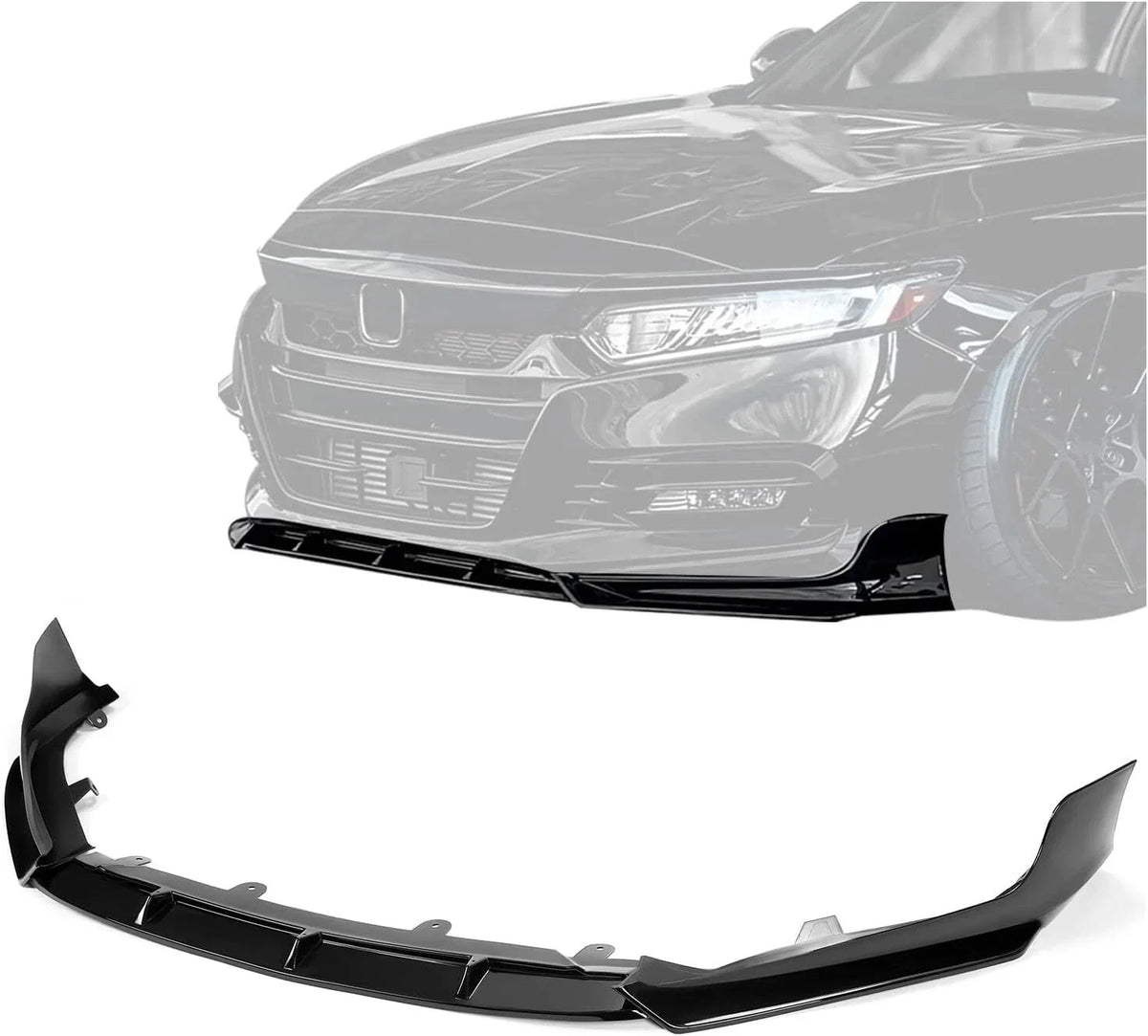 Front Bumper Lip Splitter YF Style Glossy Black for Honda Accord (2018–2020)