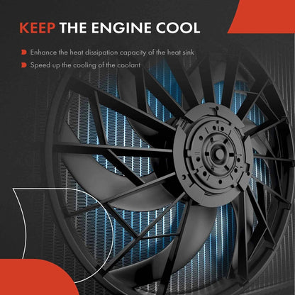 Cooling Fan Assembly & Shroud for 2002–2006 Honda CR-V