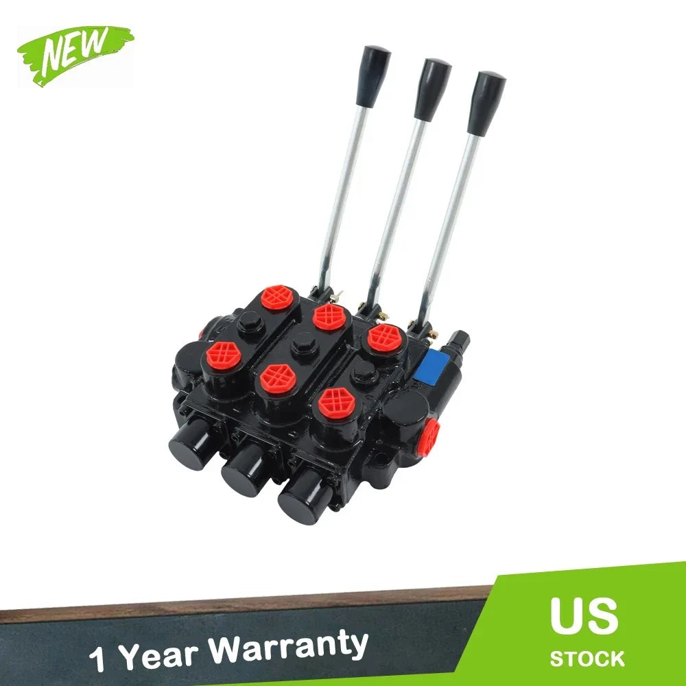 Triple Spool Control Valve for 3/4" NPT Applications (25 GPM, 3000 PSI)