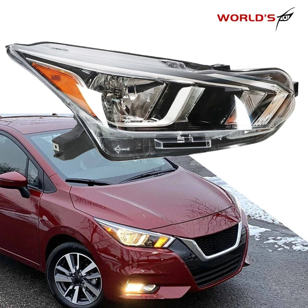 Headlight Assembly for Nissan Versa (2020–2022) Halogen Right Passenger Side