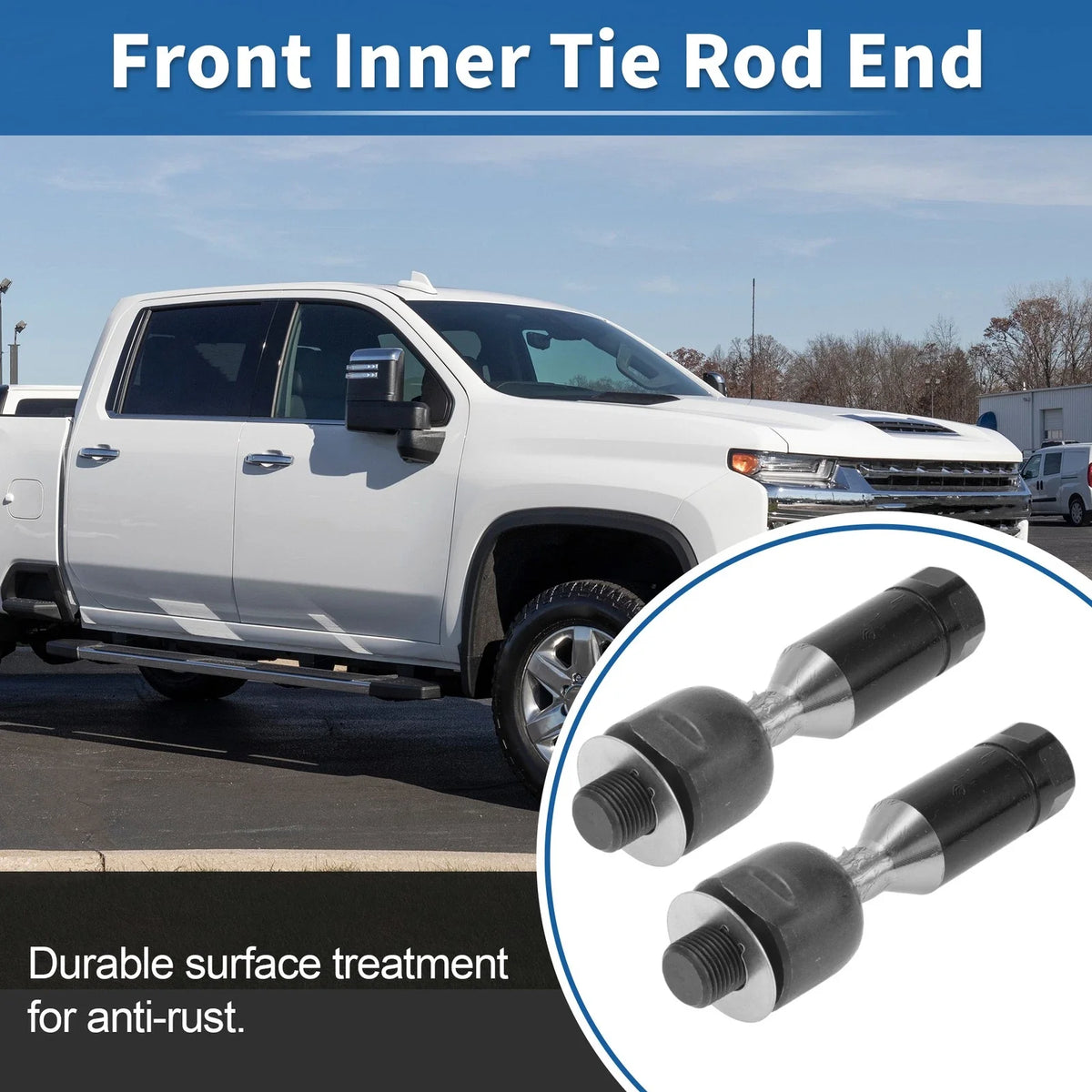 2 Pcs Front Inner Tie Rod End Links for Isuzu Ascender (2003–2008) EV80965