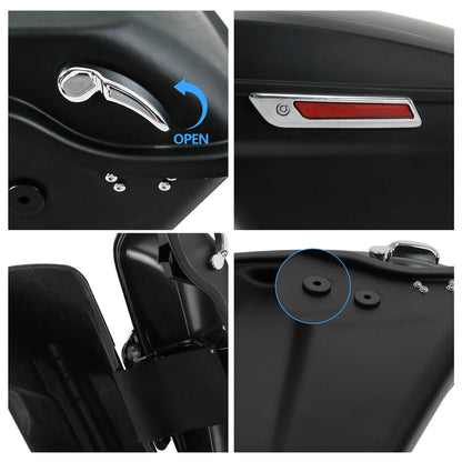 Hard Saddlebags with Bracket for Harley Fat Bob Dyna 2008–2017