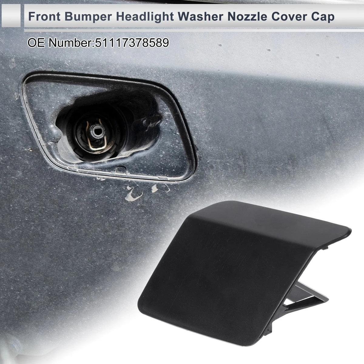 Front Left Headlight Washer Nozzle Cover for BMW X5 (2000–2006)