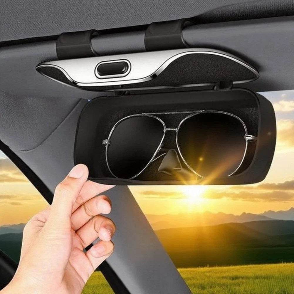 ABS Portable Glasses Case for Vehicle - Secure Storage Option