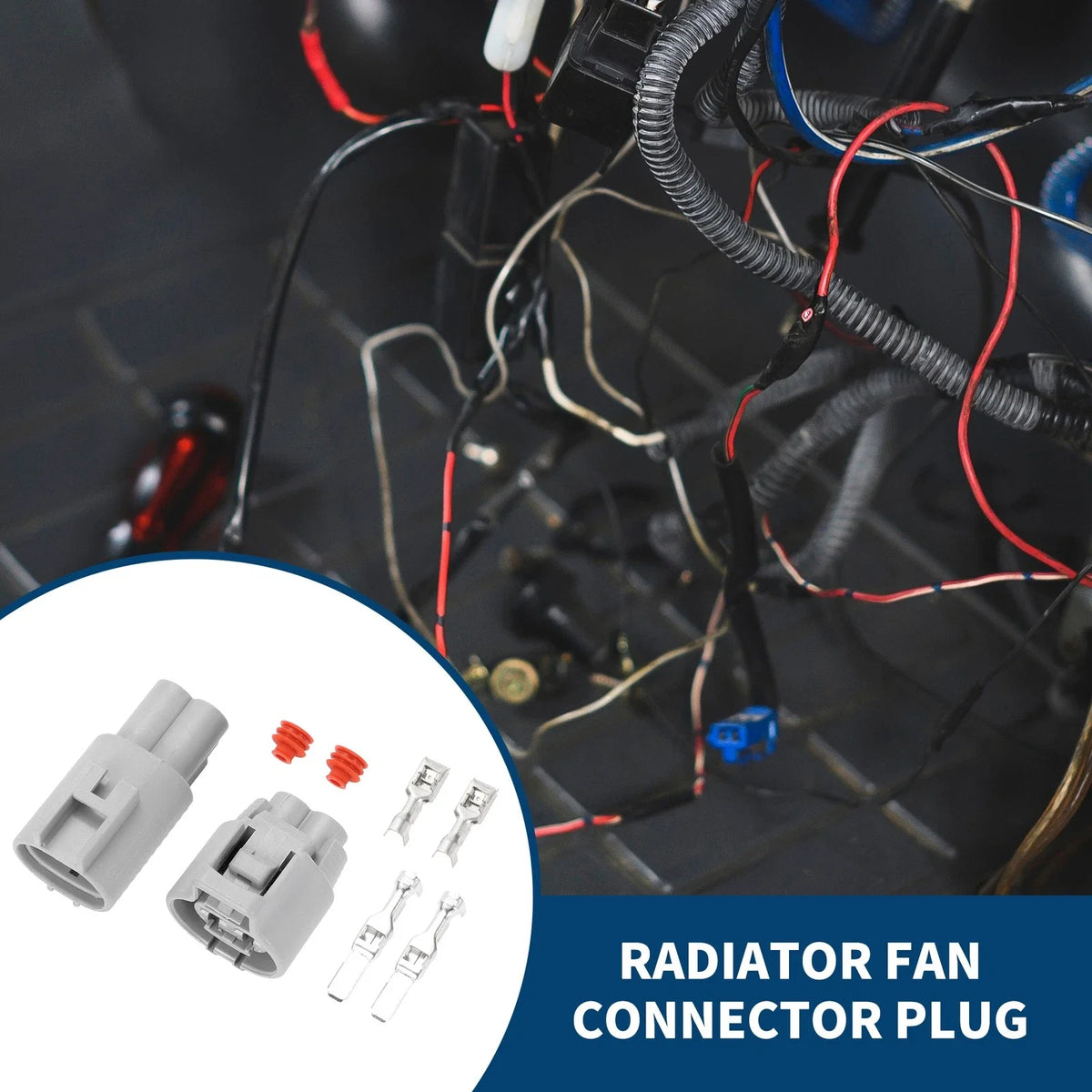 2 Pin Radiator Fan Connector Plug for Toyota RAV4 (1994–2000)