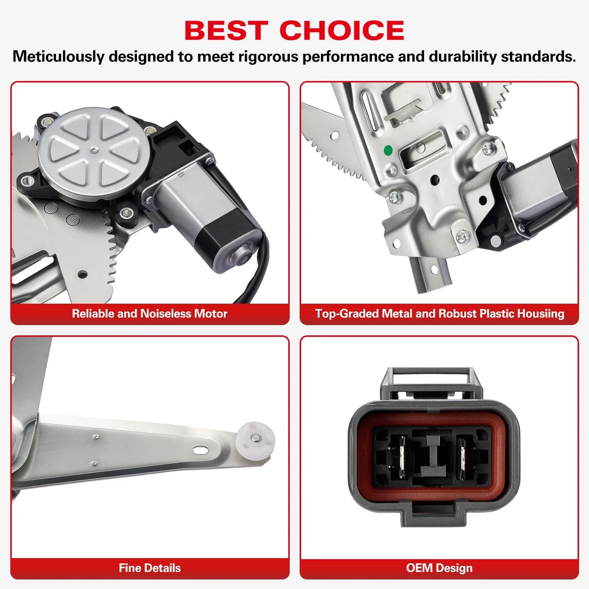 Front Driver Side Window Regulator with Motor for Ford Taurus (1996–1999)