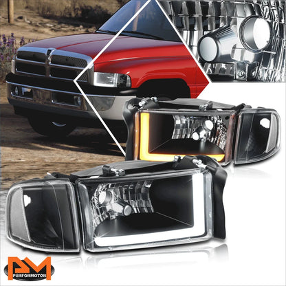 LED DRL Headlights L-Shape for Dodge Ram 1500-3500 (1994–2002)