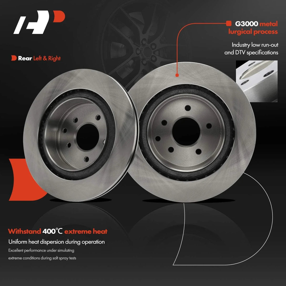Disc Brake Rotors Rear for Nissan 350Z (2003-2008)