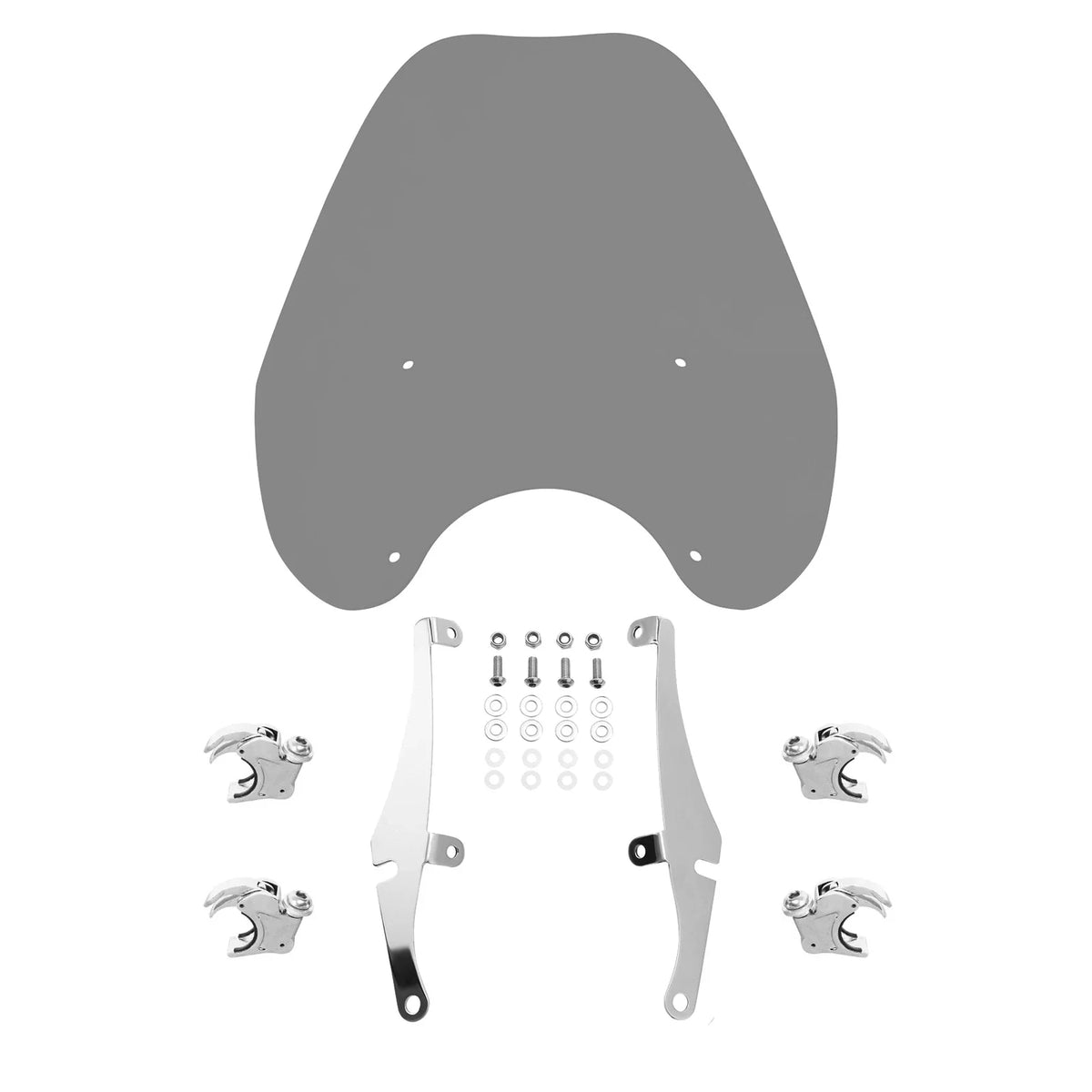 Windshield Windscreen & 41mm Clamps for Harley Softail Dyna (1988–2013)