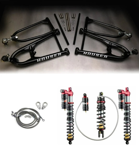 Houser +2.25 A-Arms + Elka Legacy 3 Shocks for Raptor 700 (2006–2014)