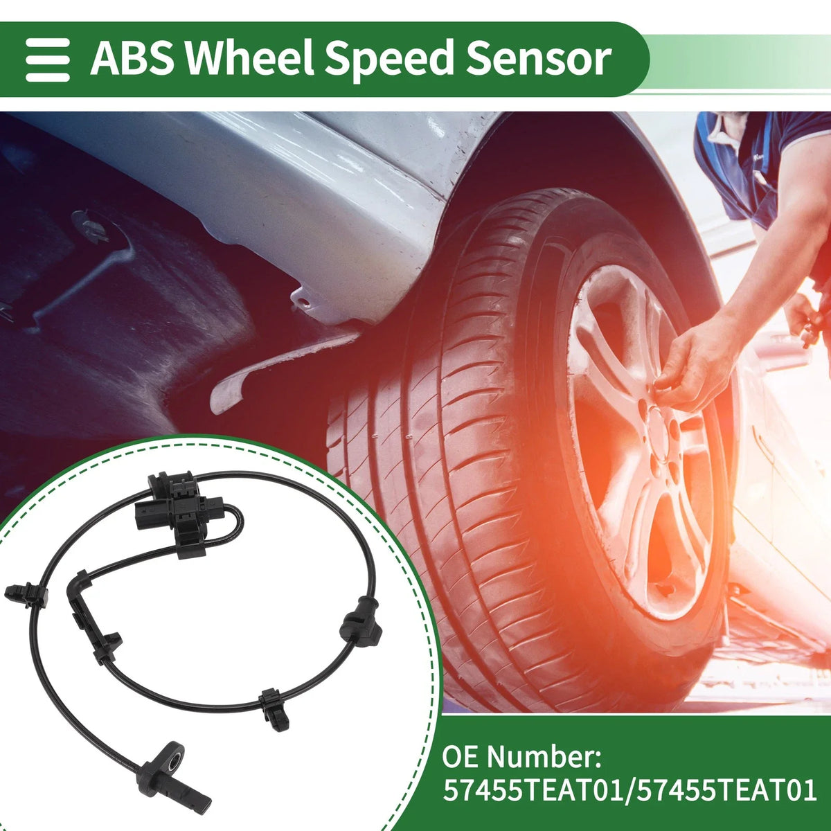 ABS Wheel Speed Sensor No. 57455TEAT01 for Honda Civic (2016–2021) Front Left