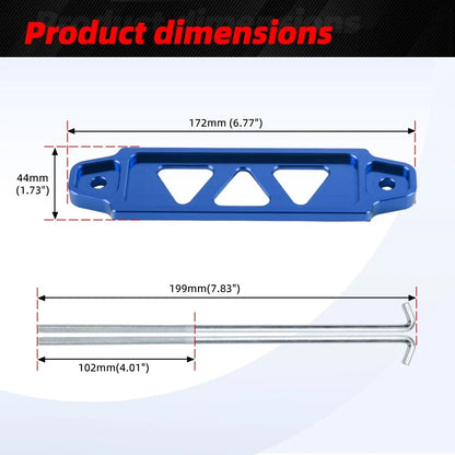 JDM Blue Battery Tie Down w/ J-Hooks for Honda Civic EG EK S2000 1992-2005