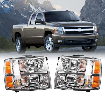 Headlight Set for 2007-2014 Chevy Silverado 1500 2500 HD - Driver & Passenger