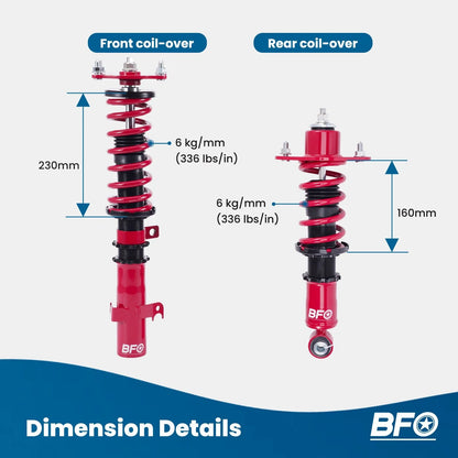 Height Adjustable Coilover Kit - Honda CR-V 2007–2011 Shocks & Springs