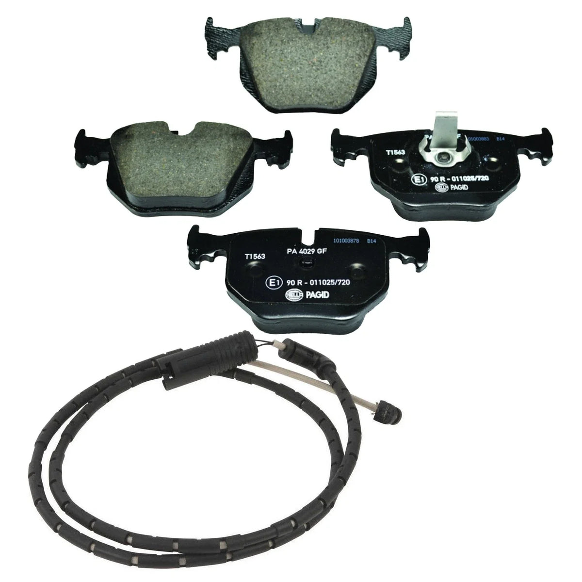 Hella Rear Low-Met Disc Brake Pad Set w/Sensor for BMW E86 X3 (2004–2010)