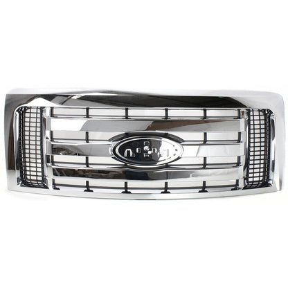 Grille Assembly for Ford F-150 (2009–2012) XLT Chrome Black