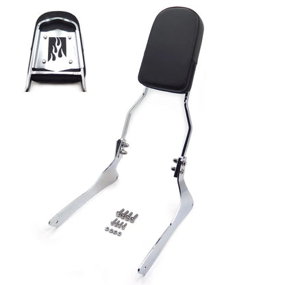 Chrome Flame Sissy Bar Backrest Pad for Suzuki Boulevard C90/VL1500