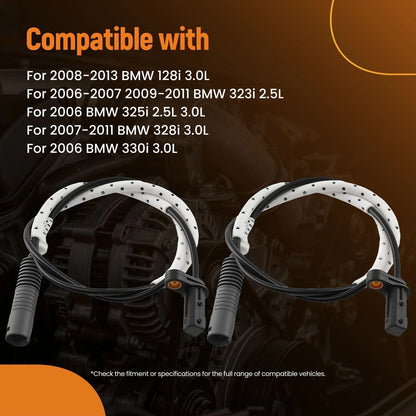 Rear ABS Sensor Pair for BMW 128i 323i 325i 328i (2008–2013)