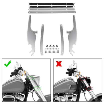 Mounting Bracket Kit for Harley Davidson FL Softail Windscreen