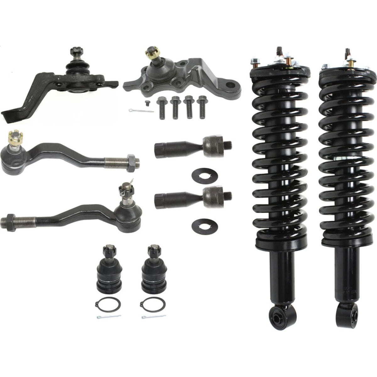 Front Complete Strut Kit for Toyota Tacoma (1995–2004) 10Pc Ball Joint Tie Rod End