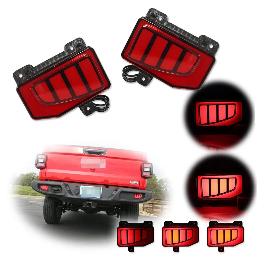 2X LED Rear Bumper Decoration Lamps for Jeep Gladiator (2019–2023)