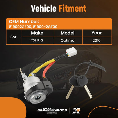 Ignition Lock Cylinder Switch + 2 Keys 81900-2GF00 for Kia Optima (2010)