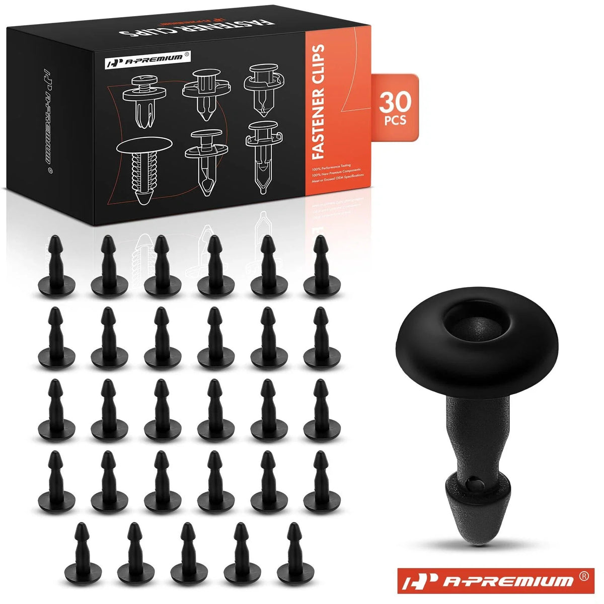 30x Nylon Cowl Screen Pin Retainer Clip for Nissan