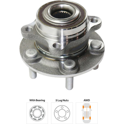 Wheel Hubs for Ford Fusion (2013–2020) Front & Rear with Bearing AWD