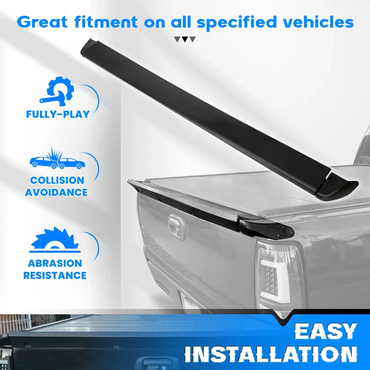 Tailgate Wing Spoiler for Chevy Silverado 2007-2014 - 3 Pieces