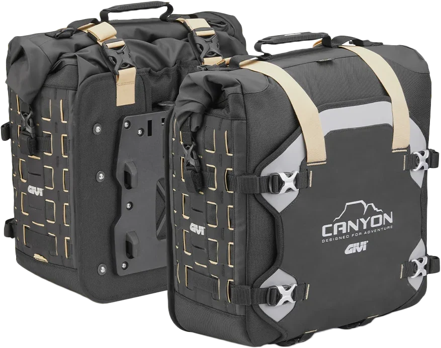 Black 35L Canyon Adv Saddlebags for Motorcycles (2017–2023)