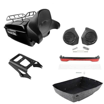 Backrest Speakers Light Rack System for Harley Electra Glide 2009-2013