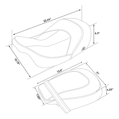Heated Rider & Passenger Seat for Harley Touring Road Glide (2009–2023)