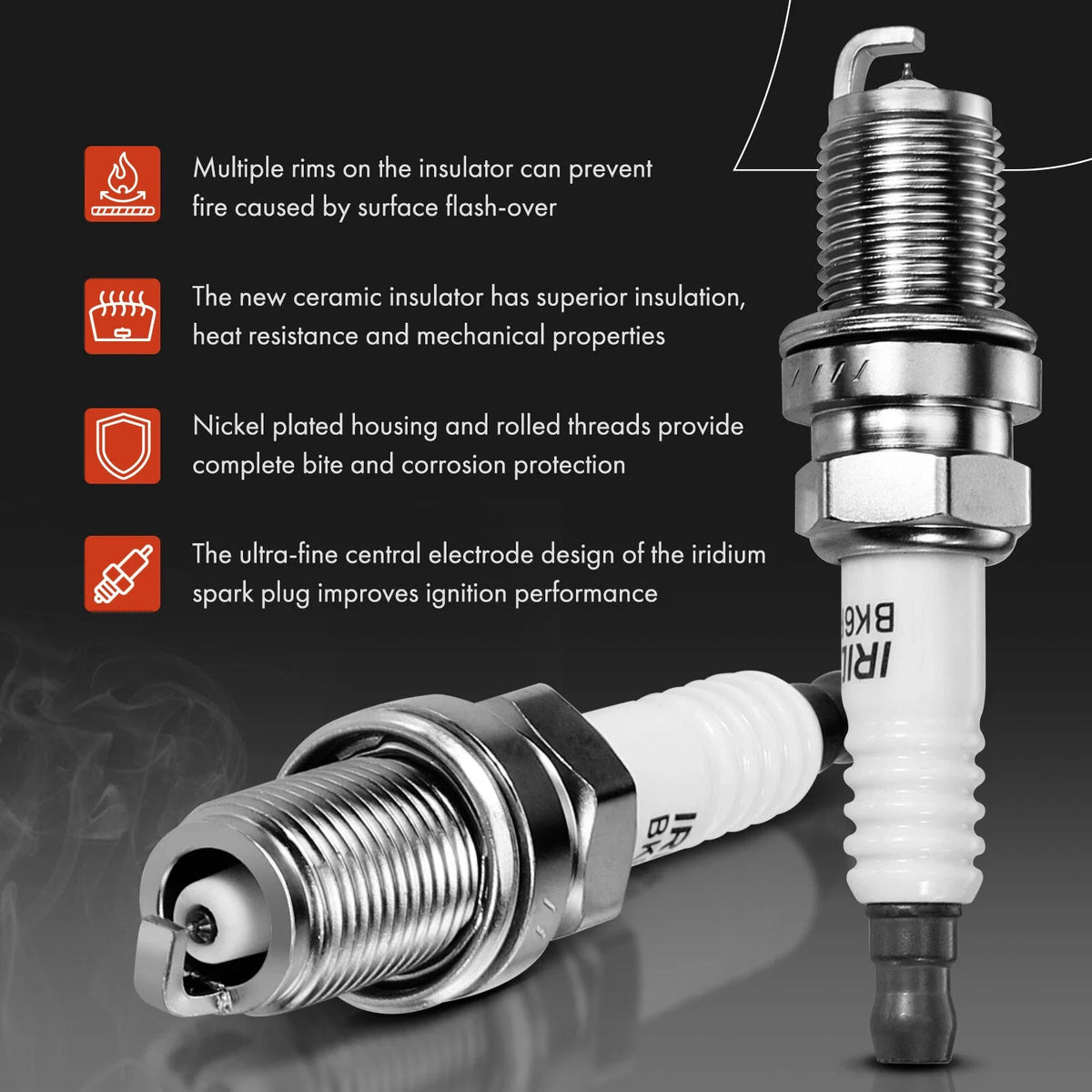 Set of 6 Ignition Coils & Iridium Spark Plugs for 1998-1999 Honda Passport