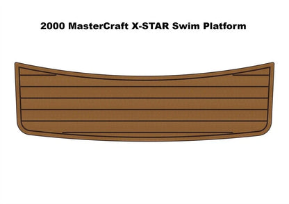 Swim Platform Pad for MasterCraft X-STAR (2000) - EVA Foam Teak Deck Flooring