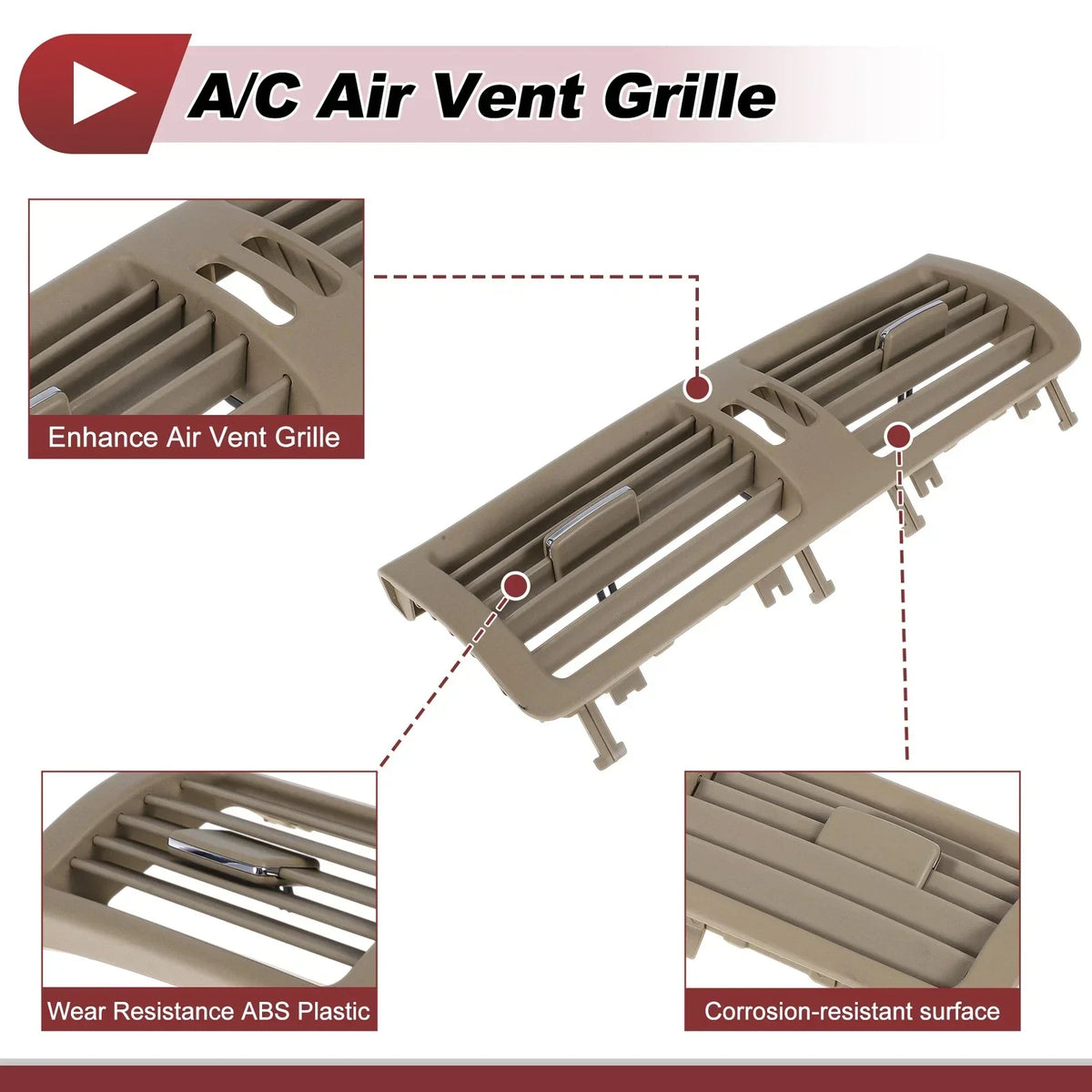 Air Outlet Vent Grille for Front Center Console - Mercedes-Benz (Specified)