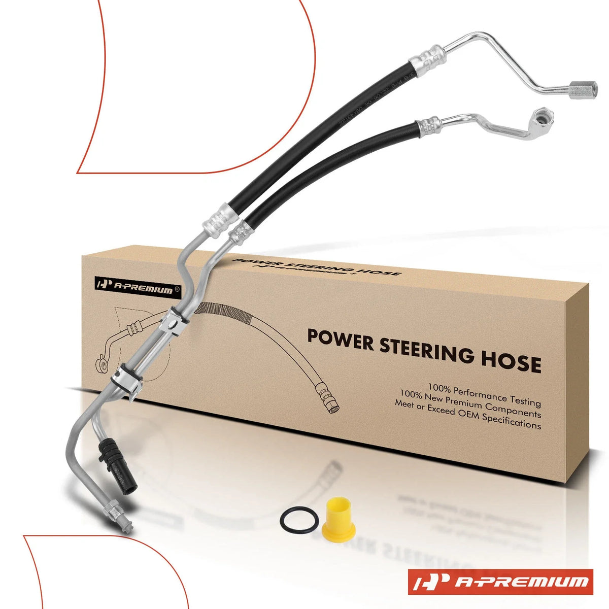 2X Power Steering Pressure & Return Line Hose for Subaru Legacy (1990–1996)