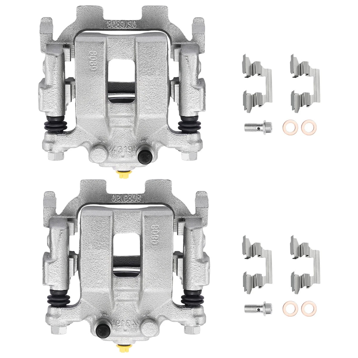Set of 2 Rear Disc Brake Calipers with Bracket for Dodge Neon (2003–2005)