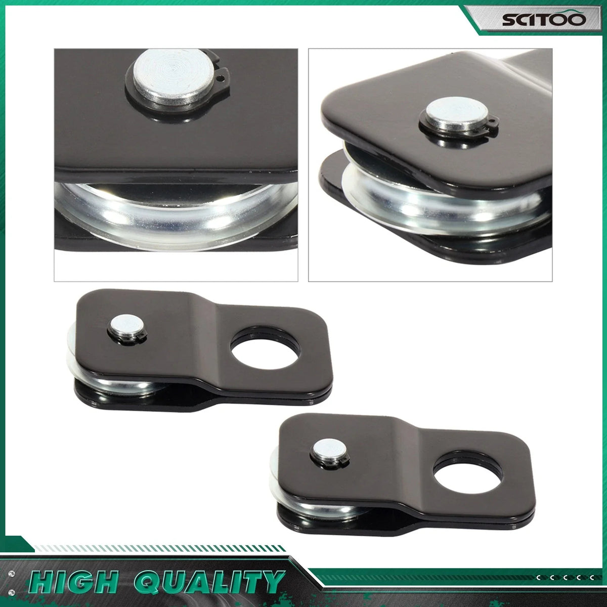 Recovery Winch Pulley Set of 2 Snatch Blocks for ATV UTV (8800 lbs)