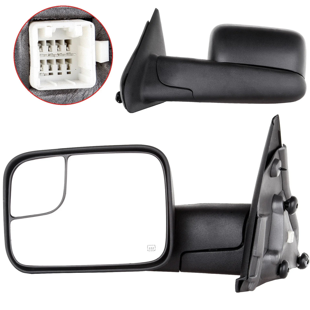 Heated Power Tow Mirrors for Ram 1500 (2002–2008) & 2500/3500 (2003–2009)