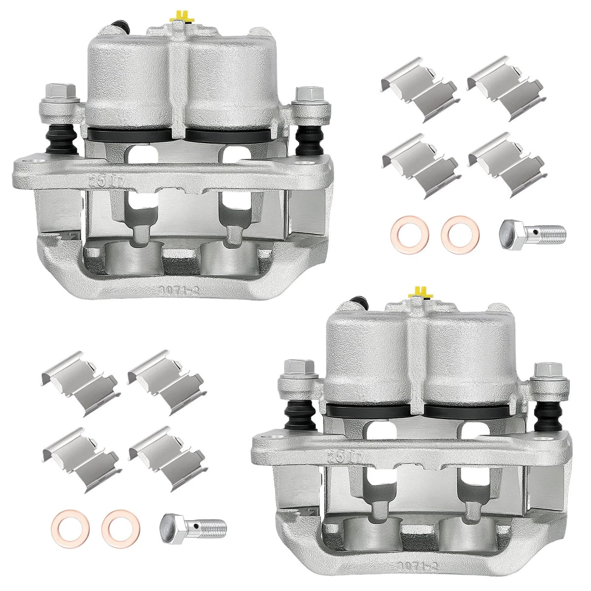 2PC Front Brake Calipers w/ Brackets for Mazda CX-9 (2007–2015) & Ford Edge (2011–2014)