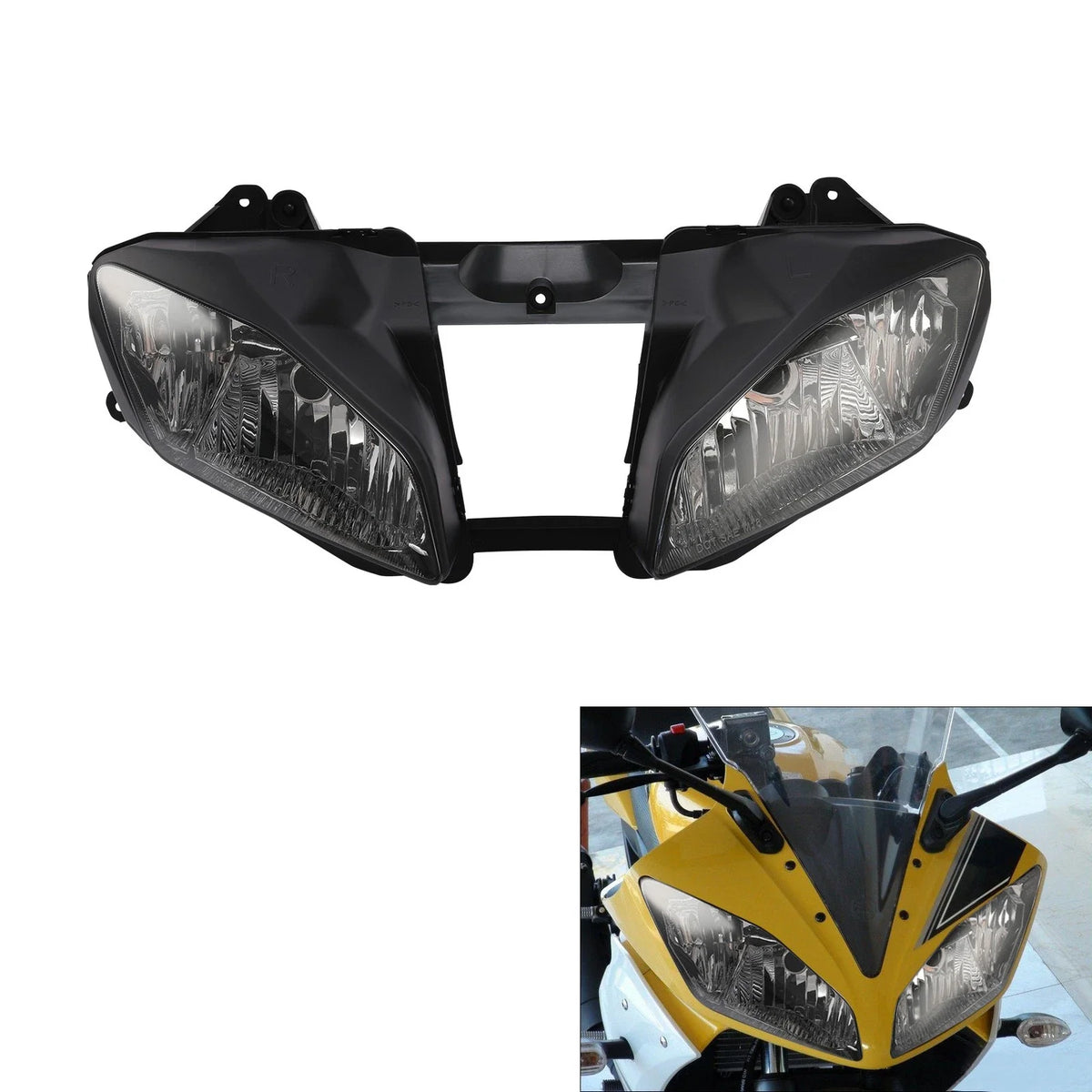 Headlight Lamp Front for Yamaha YZF R6 2008 to 2016